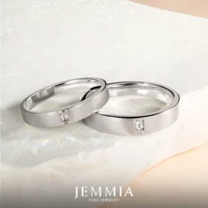 Nhẫn cưới vàng 18k tại Jemmia