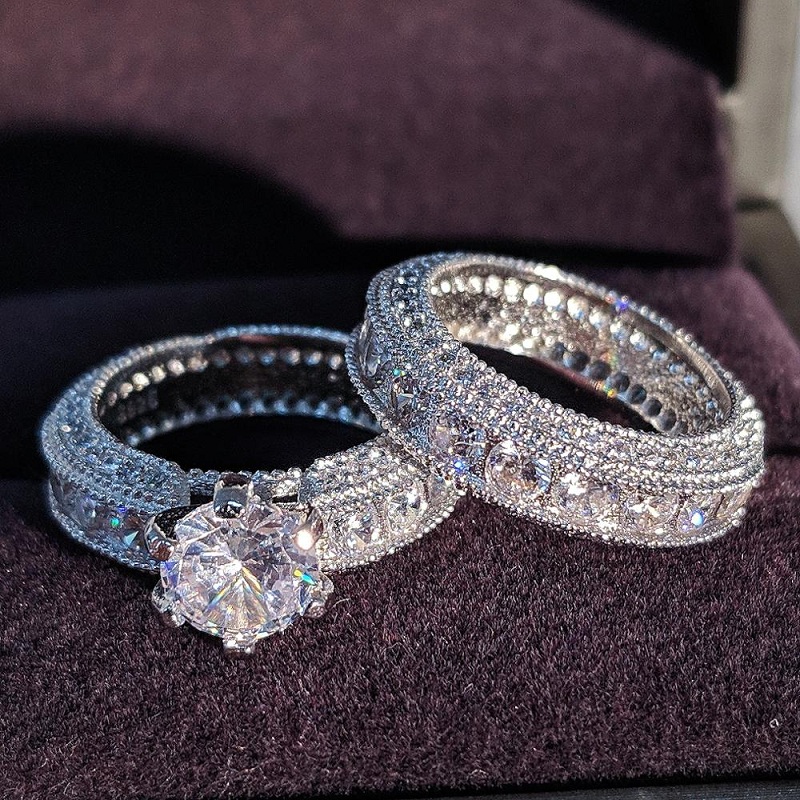 Nhẫn cưới full kim cương giá rẻ - Jemmia Diamond