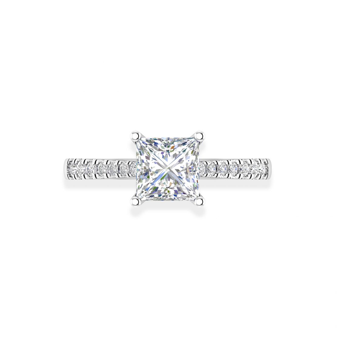 Nhẫn kim cương hột vuông giá rẻ - Jemmia Diamond