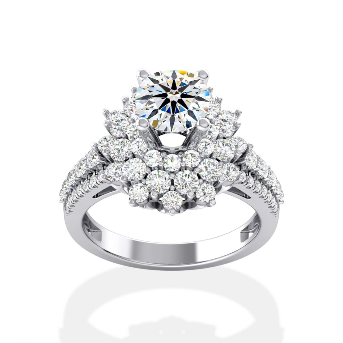 Nhẫn kim cương vàng trắng giá rẻ - Jemmia Diamond