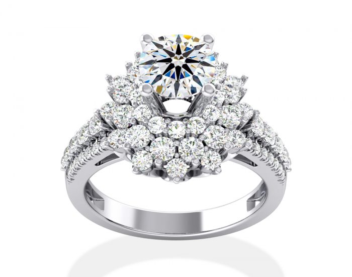 Nhẫn kim cương vàng trắng giá rẻ - Jemmia Diamond