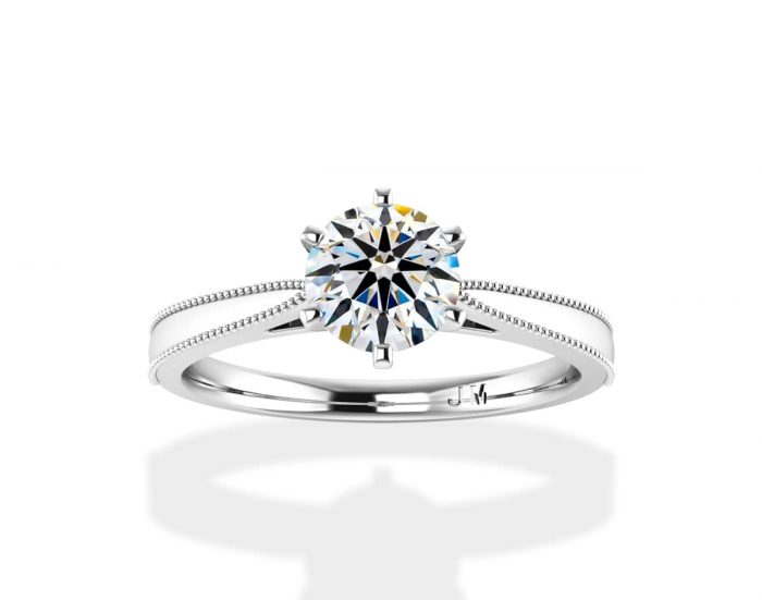 Nhẫn vàng trắng kim cương đẹp - Jemmia Diamond