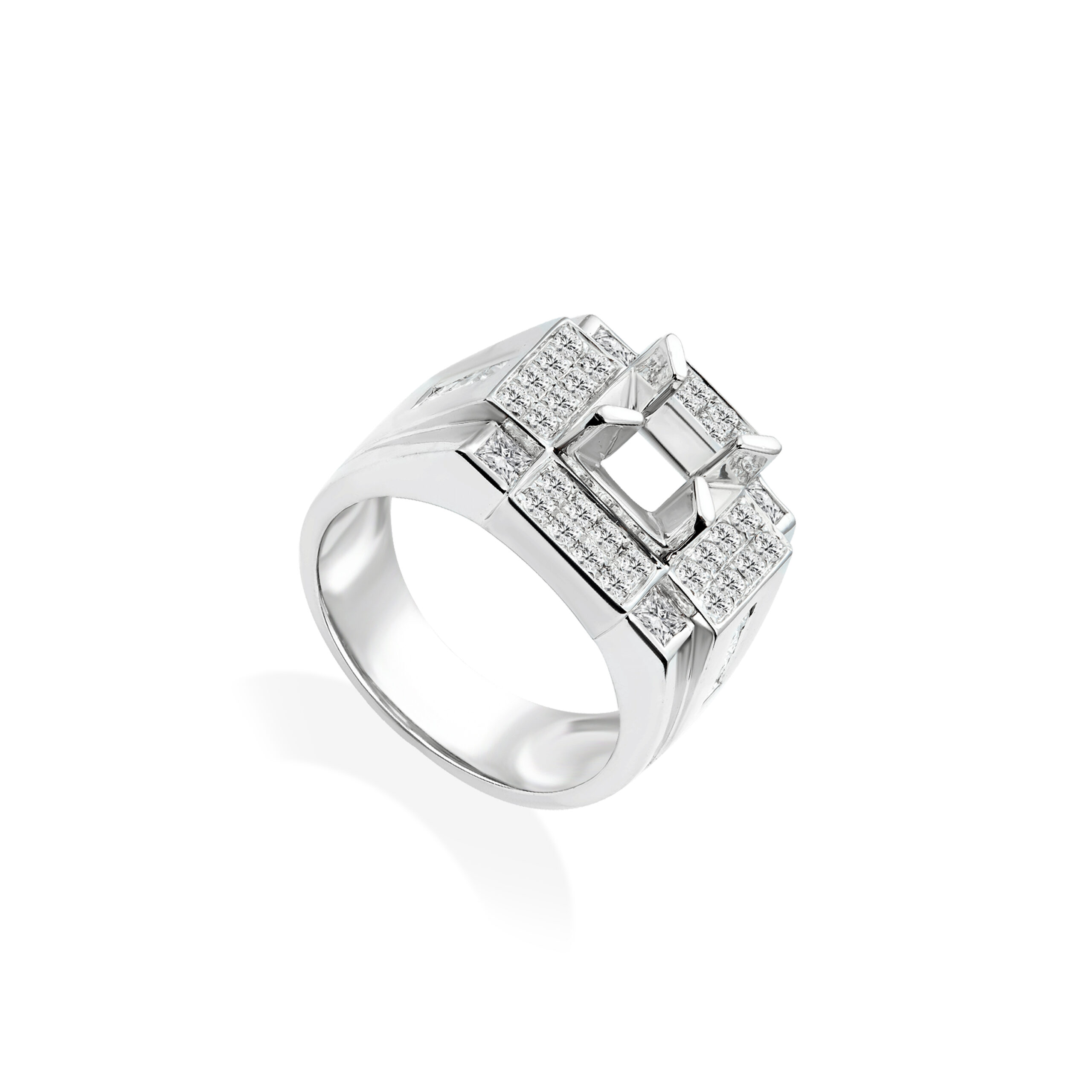 Nhẫn nam kim cương vàng trắng 14k pnj ddddw007539 | pnj.com.vn