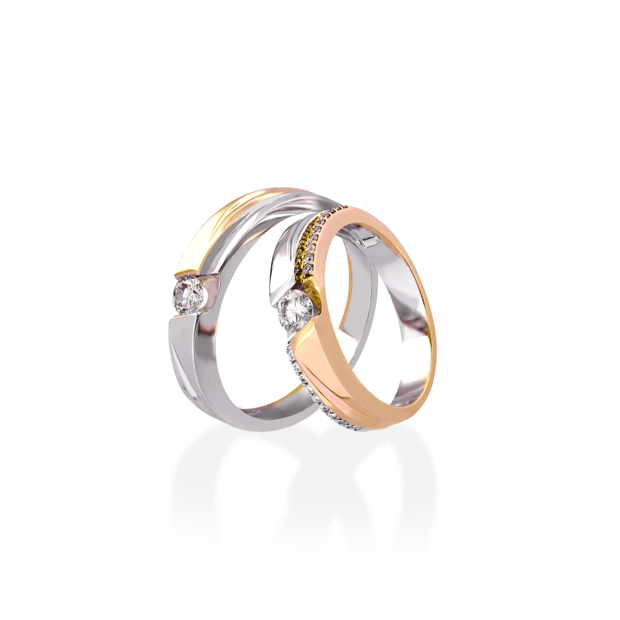 Cặp nhẫn cưới vàng 18k pnj sánh duyên 00377-00376 | pnj.com.vn