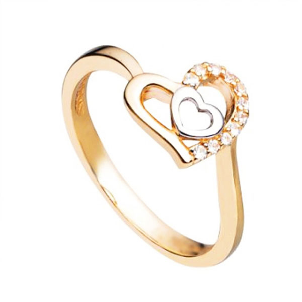 nhẫn vàng nữ hình trái tim