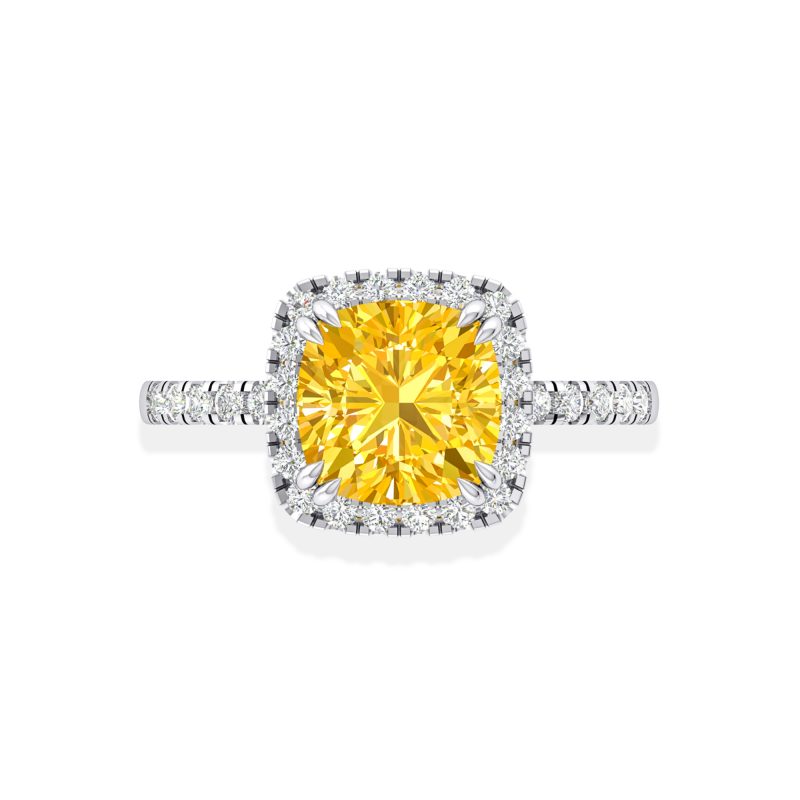 nhẫn kim cương màu vàng 2 carat giá bao nhiêu tiền