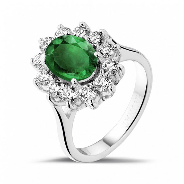 nhẫn nữ đá emerald