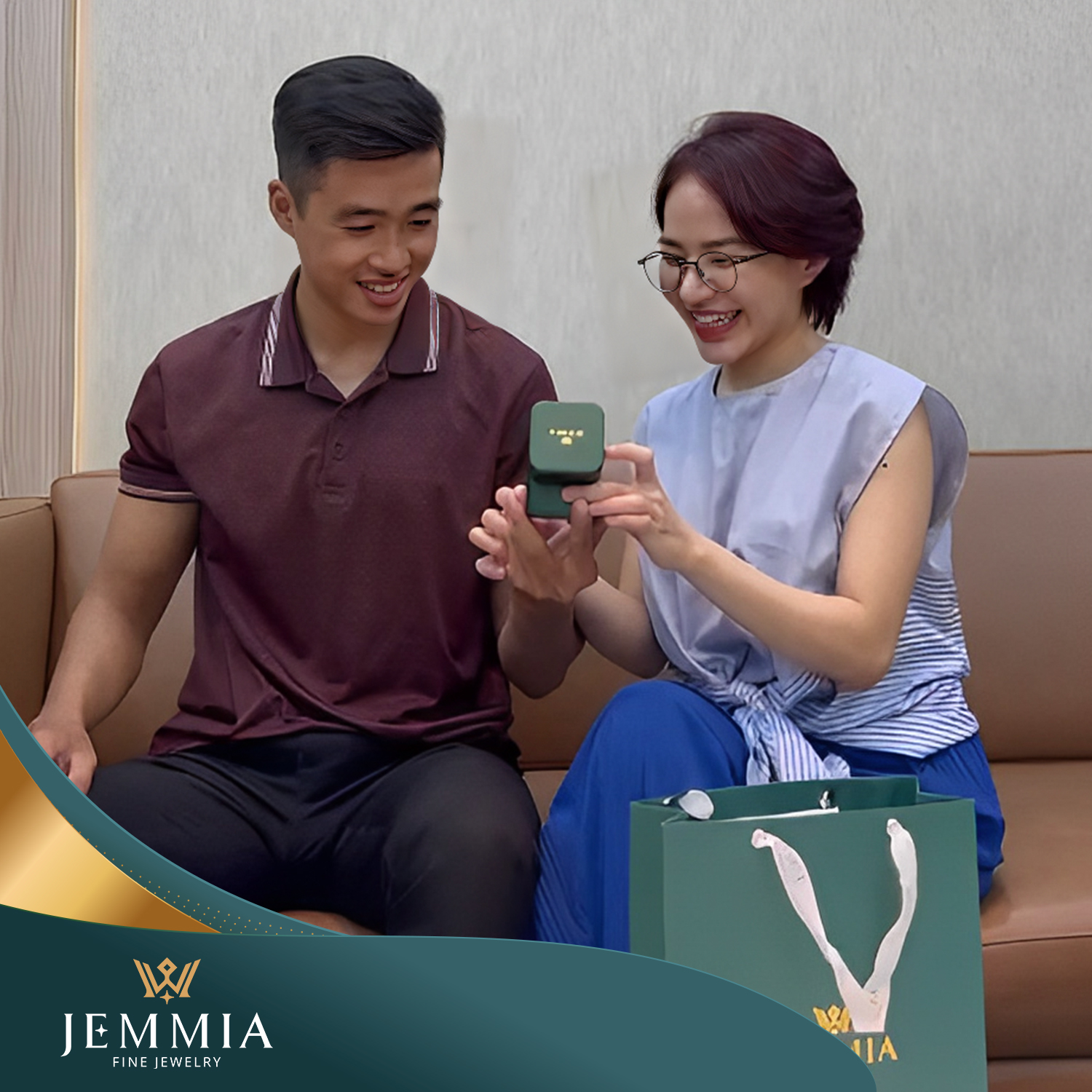 bộ trang sức kim cương "Lotus Essence" JEMMIA