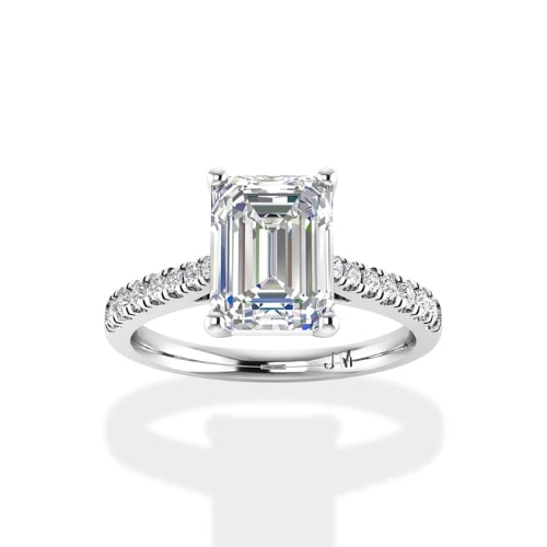 nhẫn kim cương kiểu Emerald