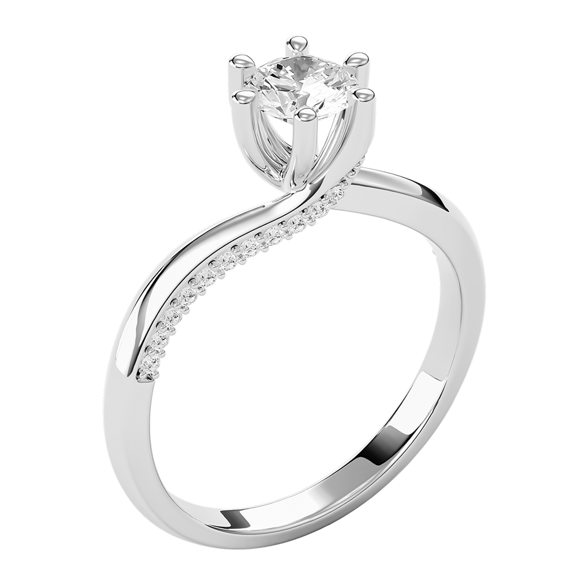 Hình 2: Mẫu nhẫn kim cương tự nhiên sang trọng cho nữ