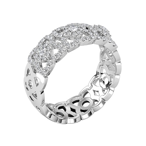 Hình 3: Nhẫn kim cương tự nhiên vàng trắng sang trọng