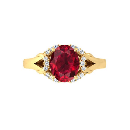 Hình 2: Mẫu nhẫn đá ruby nữ vàng 18k sang trọng 