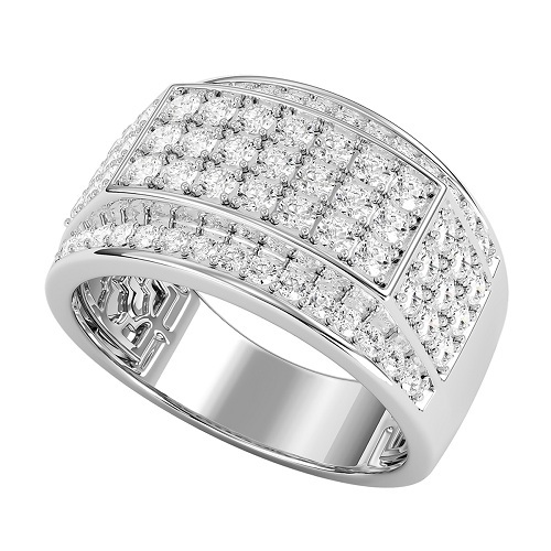 Hình 2: Nhẫn kim cương nam đai nhẫn tròn đơn giản