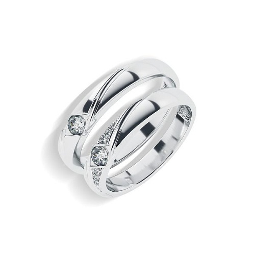 Hình 5: Nhẫn cưới kim cương vàng trắng 2.2 chỉ