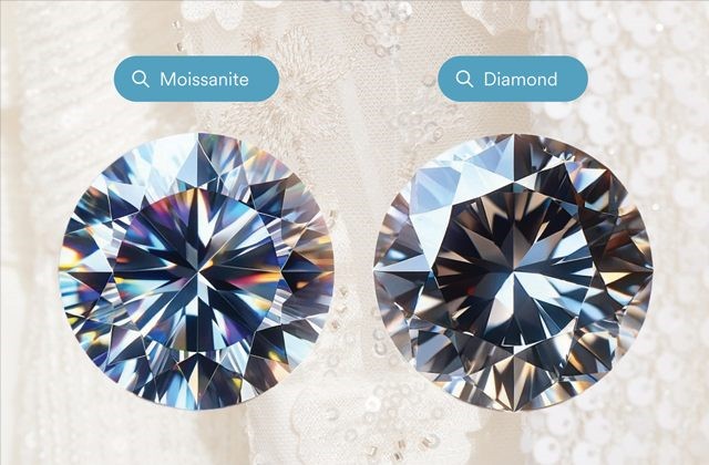 Điểm khác biệt giữa Đá Moissanite và kim cương